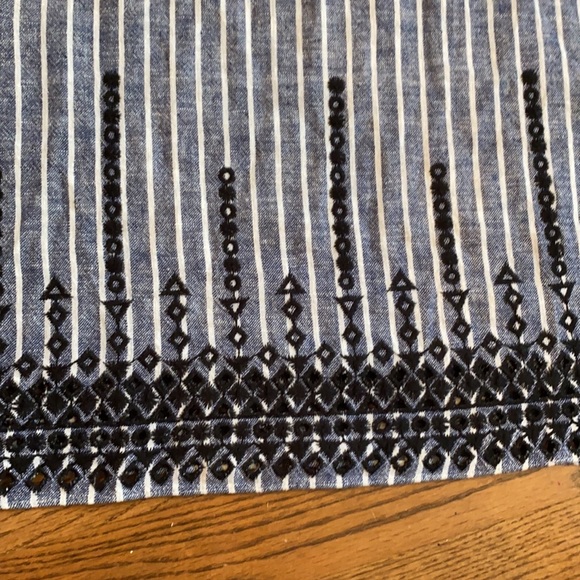 PARKER Jeanette Embroidered Linen Rayon Dress - M - Picture 8 of 8